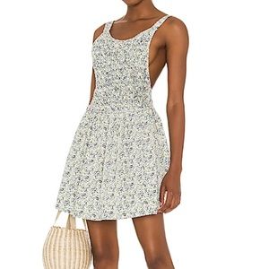 Free People Petunia Mini Dress in Tea Combo